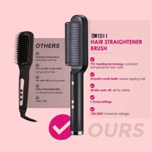 Hair Straightener Iron Brush Straight Hair Straightener