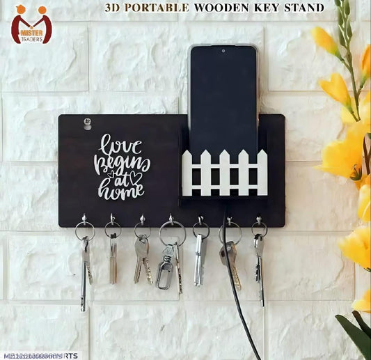 Wooden Keys and Mobile Holder