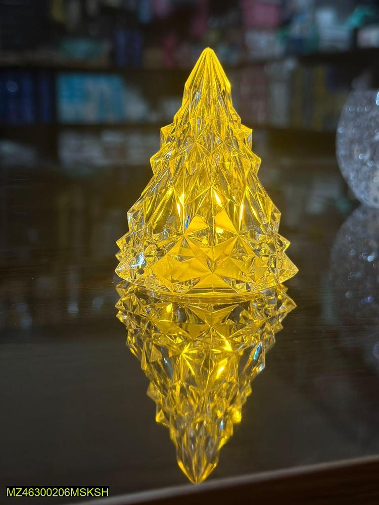 Radiant Yellow Crystal Tree Lamp