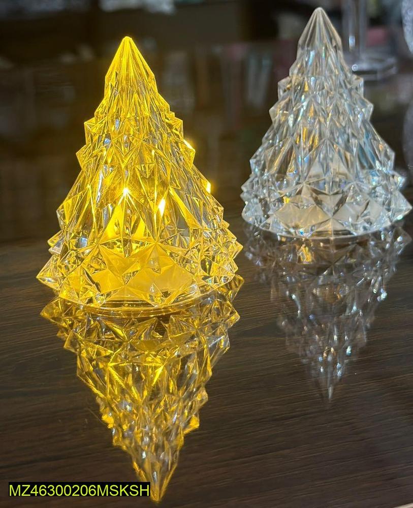 Radiant Yellow Crystal Tree Lamp