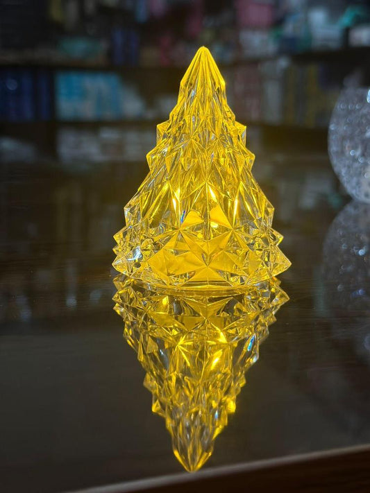 Radiant Yellow Crystal Tree Lamp